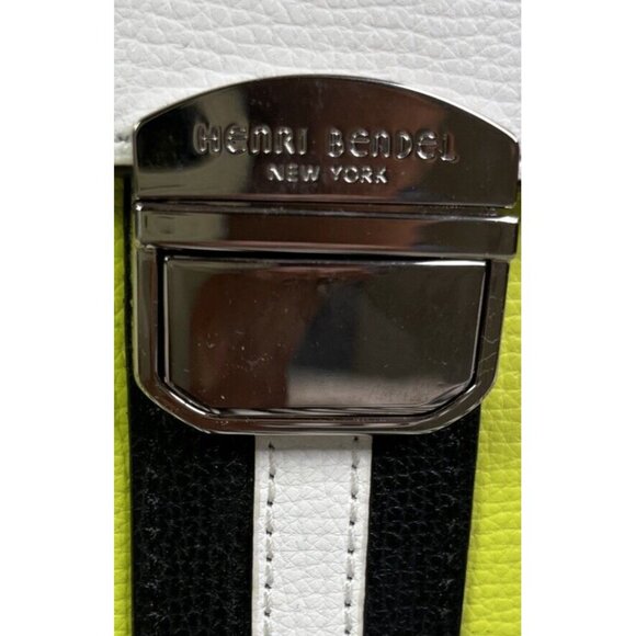 Authentic Henri Bendel West 57th Binocular Bag Cross Body Lime Green With Tags - Picture 14 of 16